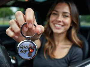 Logo Keyring Custom Premium Metal Build